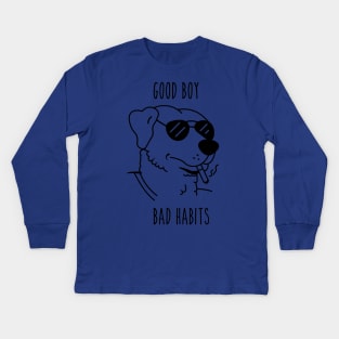 good boy bad habits 2 Kids Long Sleeve T-Shirt